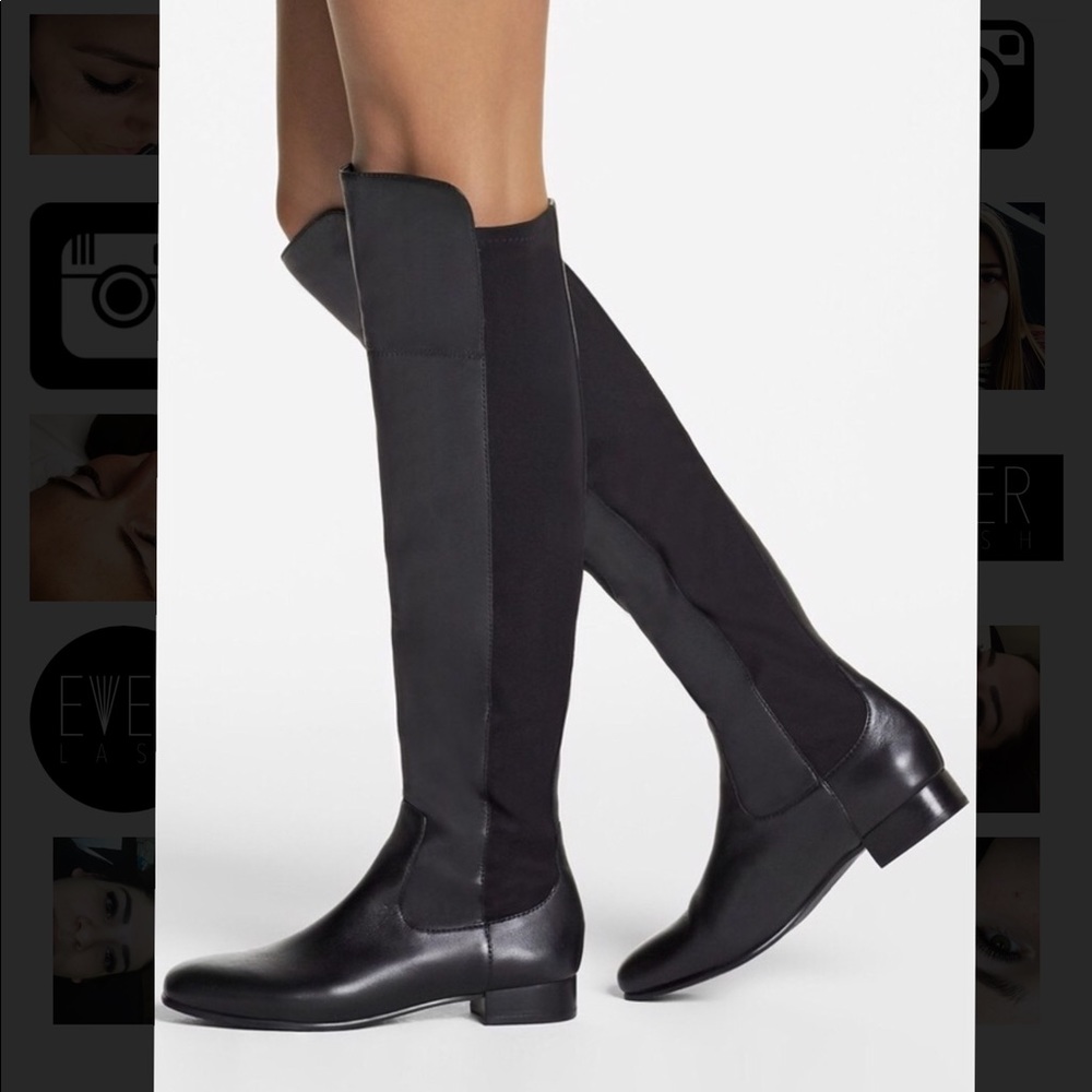 Over the knee leather boots